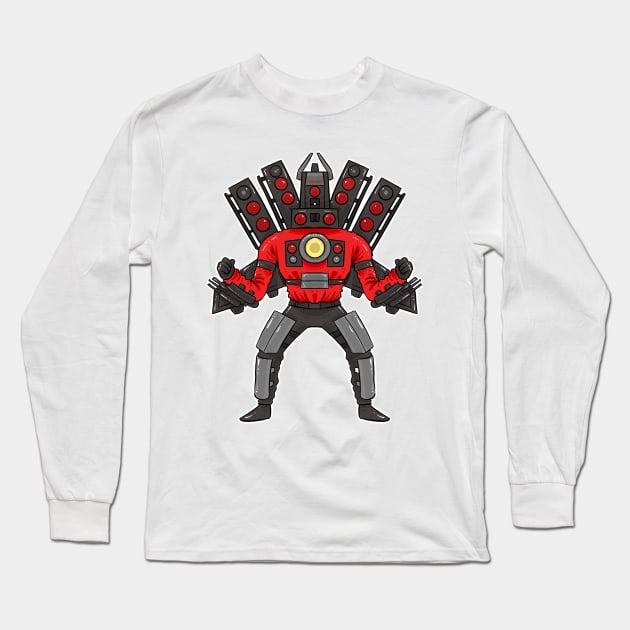 SKIBIDI TOILET SPEAKERMAN Long Sleeve T-Shirt by Draw For Fun 